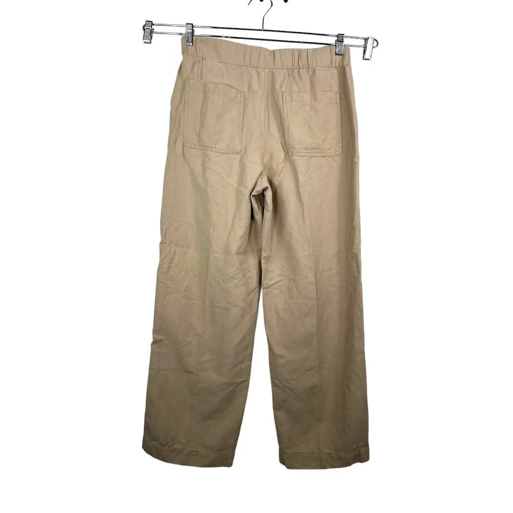 Banana Republic WOMEN PULL ON Loose Pants M $110‎ linen blend sz M Tan